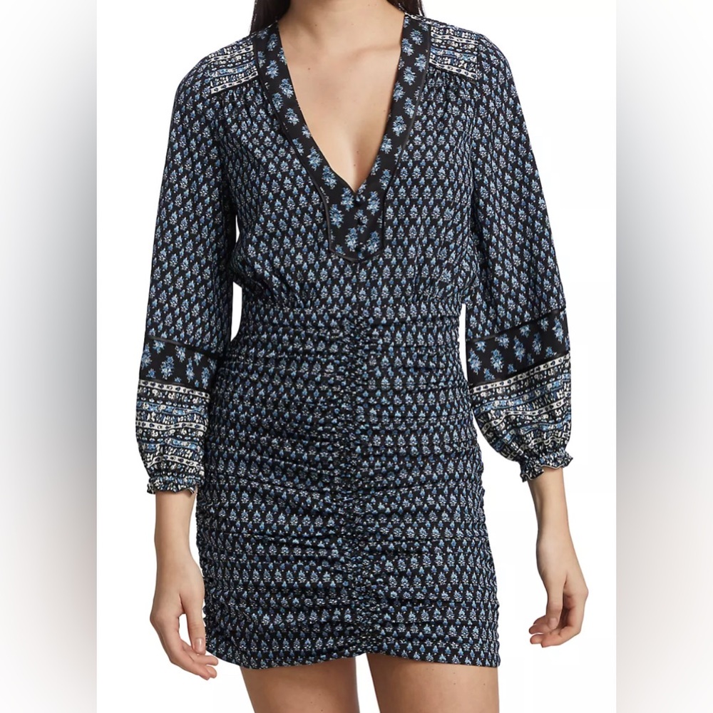 Veronica Beard Stamped-Foral Dress